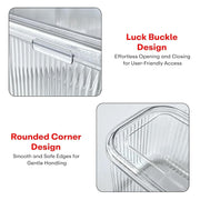 E-COSMOS® Transparent Makeup Brush Organizer Box with Lid | Dustproof Cosmetic Storage Container for Brushes, Beauty Tools & Accessories | Multipurpose Vanity & Dressing Table Organizer