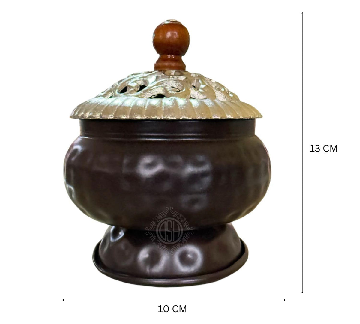 DSH Incense Burner Home Purifying Loban Dhoop Dani Dhuni for Home and Office Kapoor Dani for Puja Sambrani Dhoop Holder. (Suradhuni Silver)