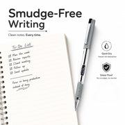 Linc 0.55mm Executive SL-500 Gel Pen | Water-Proof Ink & Textured Grip (Black Ink, Pack of 10)
