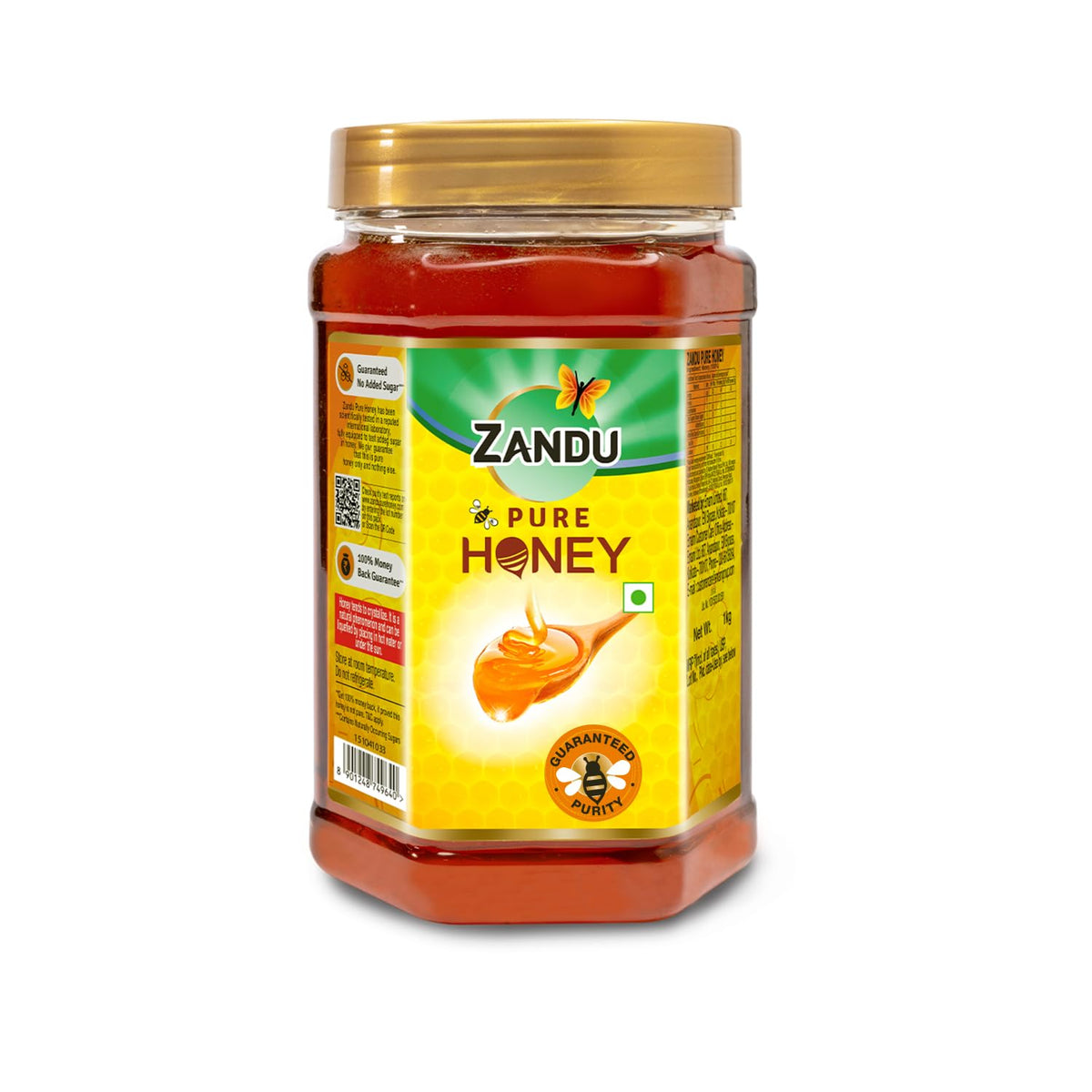 Zandu Pure Honey | Guaranteed Pure & Natural | Sourced from Sunderbans and other forests | Rich in antioxidant | German Lab Tested | 500+ Quality Tests | No Added Sugar, 1kg