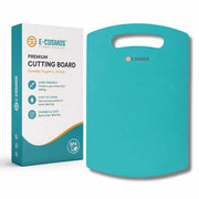 E-COSMOS® Plastic Cutting/Chopping Board for Kitchen, Heavy-Duty & Durable Kitchen Board for Vegetable and Meat Chopping, Anti-Slip Grip, Easy to Clean (Turquoise) (34L X 22W)