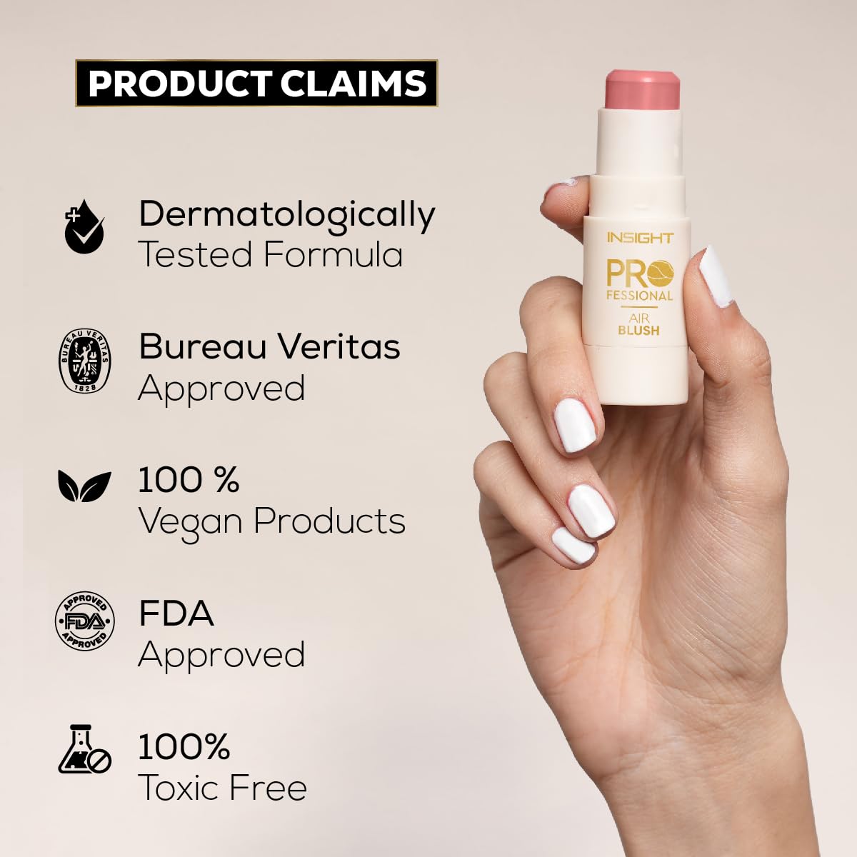 INSIGHT Professional Air Blush (7.5 g) Shade - Sunset Dew | Ultra-Lightweight Cream Blush for Natural Glow, Smooth Blend & Radiant Finish (Pack of 2)