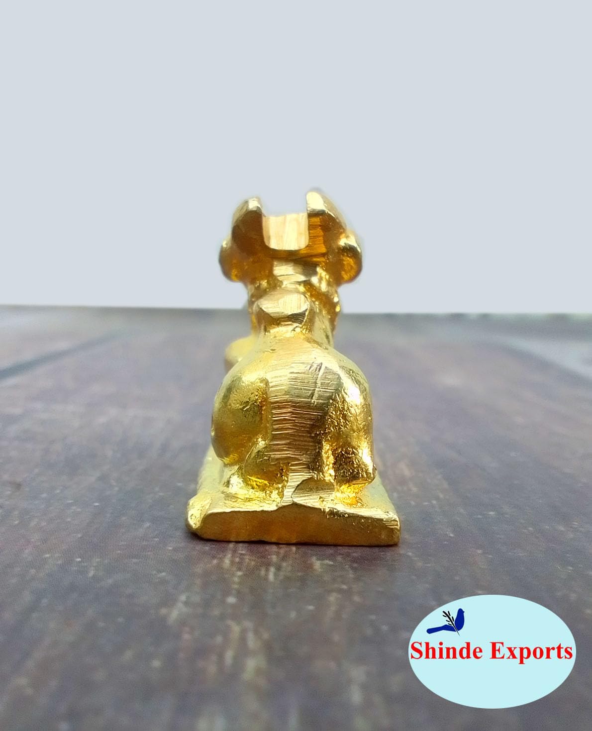 SHINDE EXPORTS Small Brass Nandi Idol Statue vastu Bull murti for Pooja at mandir Home (Brass Nandi 3cm)