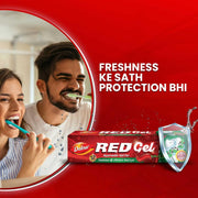 Dabur Red Gel Ayurvedic Toothpaste - 300g (150g x 2) | Reduction in Bad Breath, Plaque & Gingivitis | Freshness with Protection | For Healthy Gums & Effective Dental Care