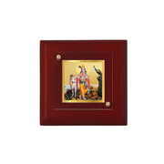 DIVINITI Lord Krishna 24K Gold Plated MDF Photo Frame|Premium Religious Table Top Frame for Home, Office & Prayer Room|Luxury Spiritual Gift Item for Housewarming, Festive Gifting|10 x 10 CM