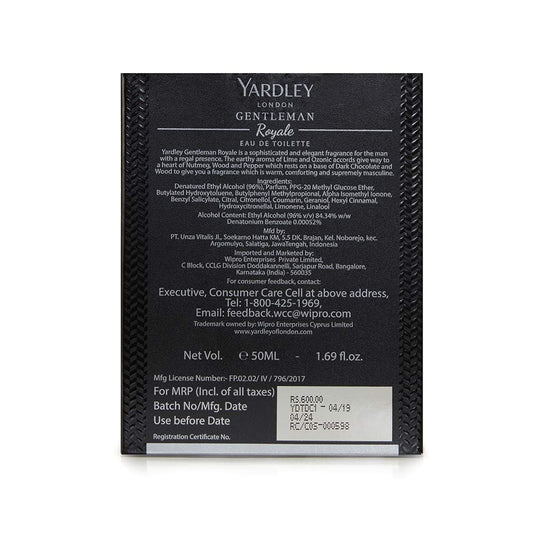 Yardley London Gentleman Royale Perfume For Men (Eau De Toilette - EDT), 50 Ml