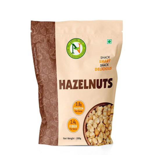 NatureVit Turkish Hazelnuts 200 Gram | Raw & Dehulled | Perfect for Chocolate Spread, Baking & Snacking | Rich in Protein & Antioxidants