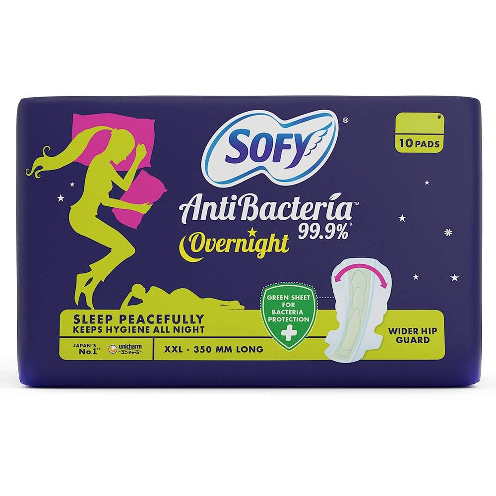 Sofy Bodyfit Overnight Sanitary Pads, XX-Large, Pack of 10