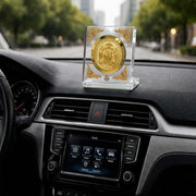 DIVINITI 24K Gold Plated Lord Ram Darbar Acrylic Frame for Car Dashboard, Home Temple & Office Table | Premium Spiritual Gift, Blessings for Protection & Positivity, 8x7 cm Decorative Showpiece