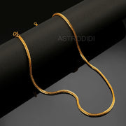 ASTRODIDI Gold Plated Chain | 24 Inch Stylish Light Weighted Golden Brass Neck Chain For Girls Women Men Boys (CHAIN-BALA-21)