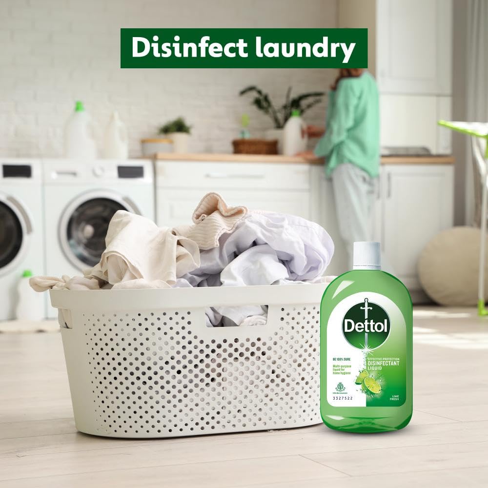 Dettol Multi-Purpose Disinfectant Liquid for Floor & Surface Cleaning, Lime Fresh Fragrance, 550ml (Pack of 2)