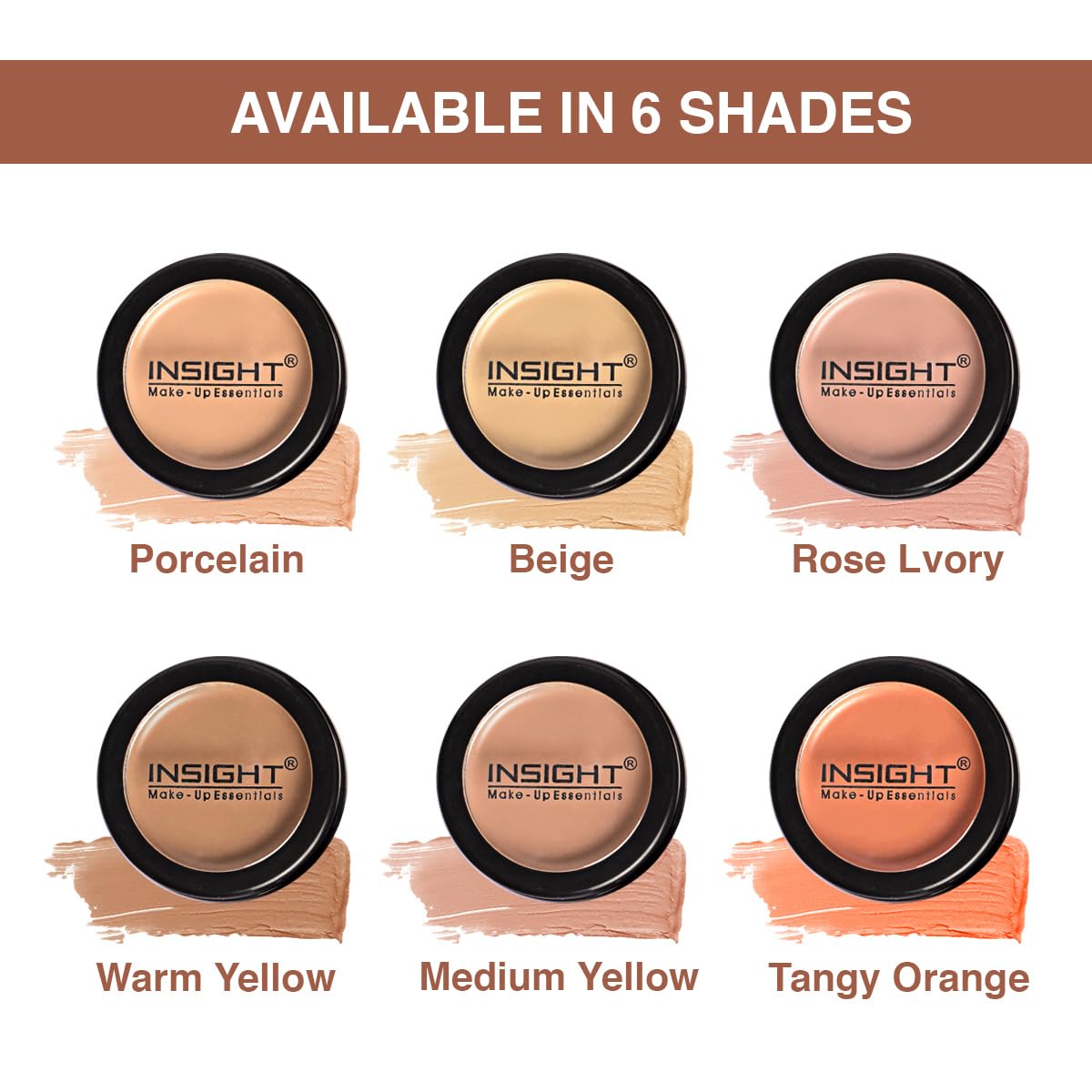 INSIGHT Concealer for All Skin Types | Waterproof & Long Lasting | Buildable Coverage | Easy to Blend | Conceals Pigmentation | Face Makeup |Beige - 3.5g