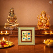 DIVINITI 24K Gold-Plated Navagraha Yantra Frame | Sacred Nine Planet Yantra for Harmony, Balance & Positivity | Home, Office & Pooja Decor | Premium Gift Box | 12 x 11 CM