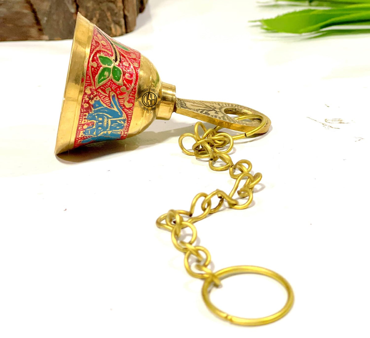 DSH Pure Brass Hanging Bell for Decorative Pooja Room,Temple & Door Bell Brass Mandir Bell
