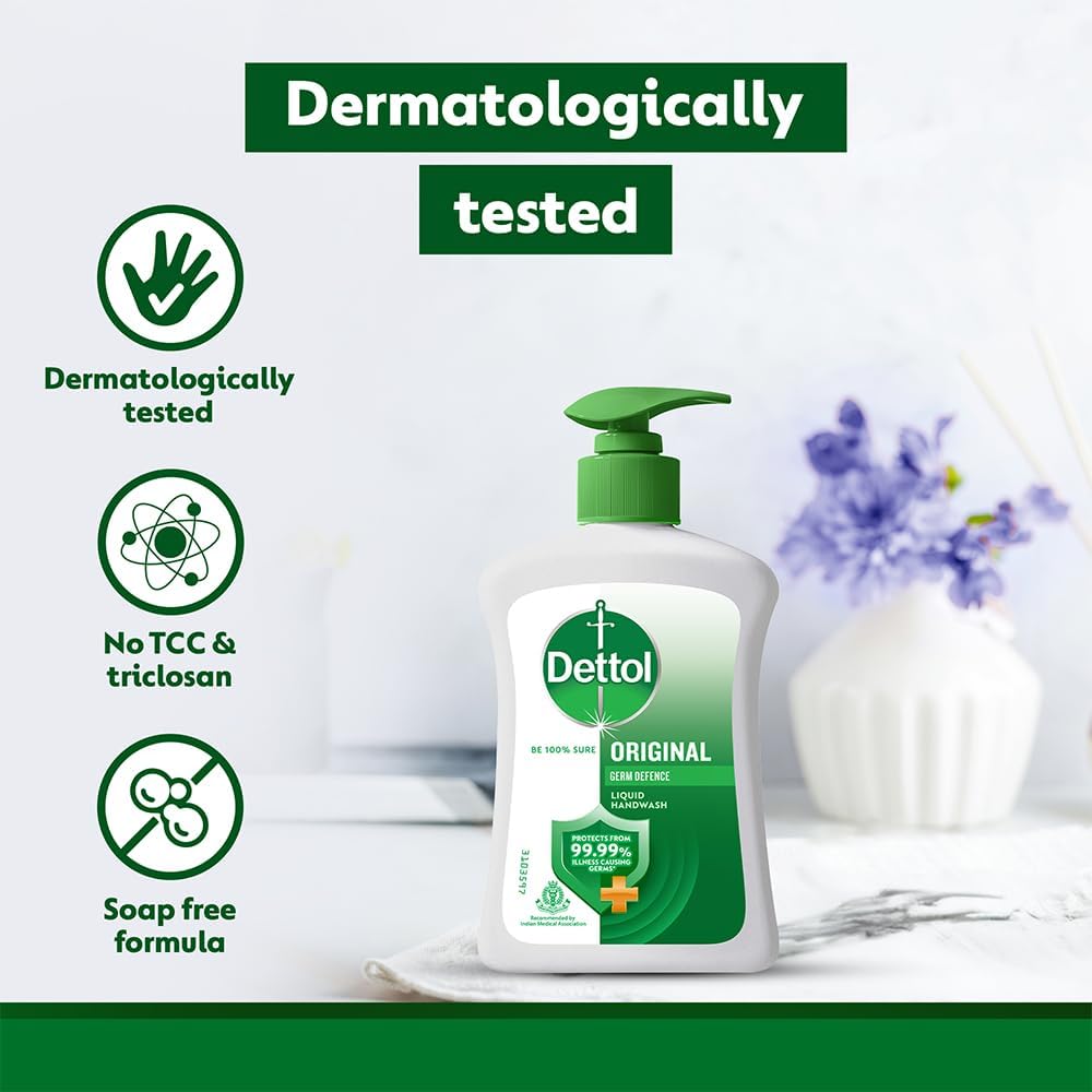 Dettol Liquid Handwash Original Germ Protection- 200 ml - 175 ml (Skincare)