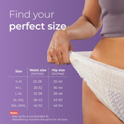 Nua Comfort Disposable Period Panties (M-L) | Pack of 10 Panties | Disposable | 360° Coverage | Zero Irritation | 4x Comfort | For Heavy Flow | No rashes | Leakproof | Seamless | 100% Toxic-Free, Dermatologically Tested