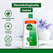 Dettol Liquid Handwash Bottle - Original Hand Wash- 875ml (Pack of 3) | Germ Defence Formula | 10x Better Germ Protection