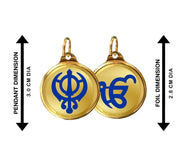 DIVINITI 24K Gold Plated Double-Sided Religious Pendant with Premium Gift Box, Spiritual Locket for Men & Women, Devotional Jewellery for Gifting & Everyday Wear | Khanda Sahib & Ek Onkar