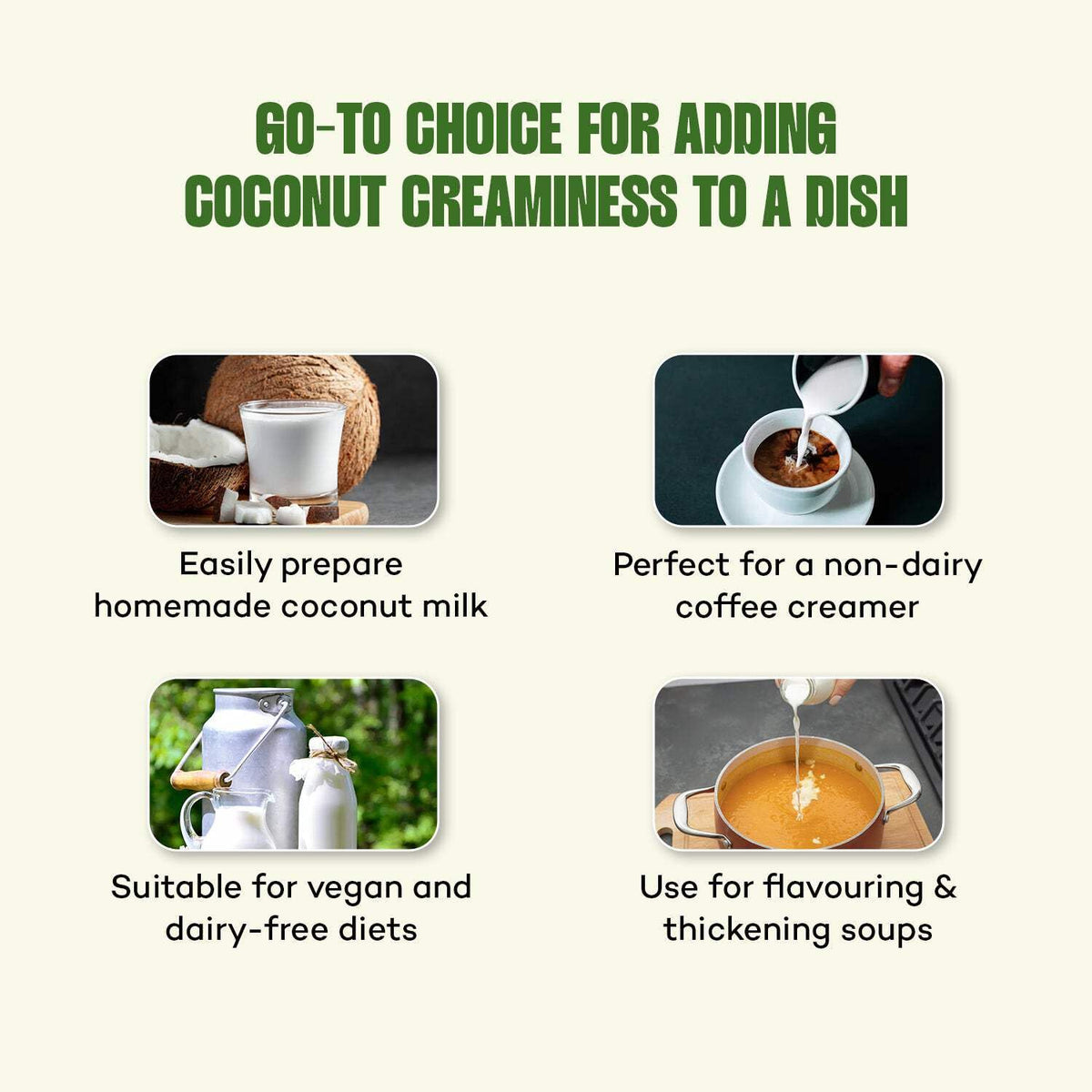 Urban Platter Coconut Milk Powder, 400g (Plant-Based, Preservative-Free , Easy to use, Dairy-Free , Source of Protein ,Add to Smoothies ,curries, Baked Goods))