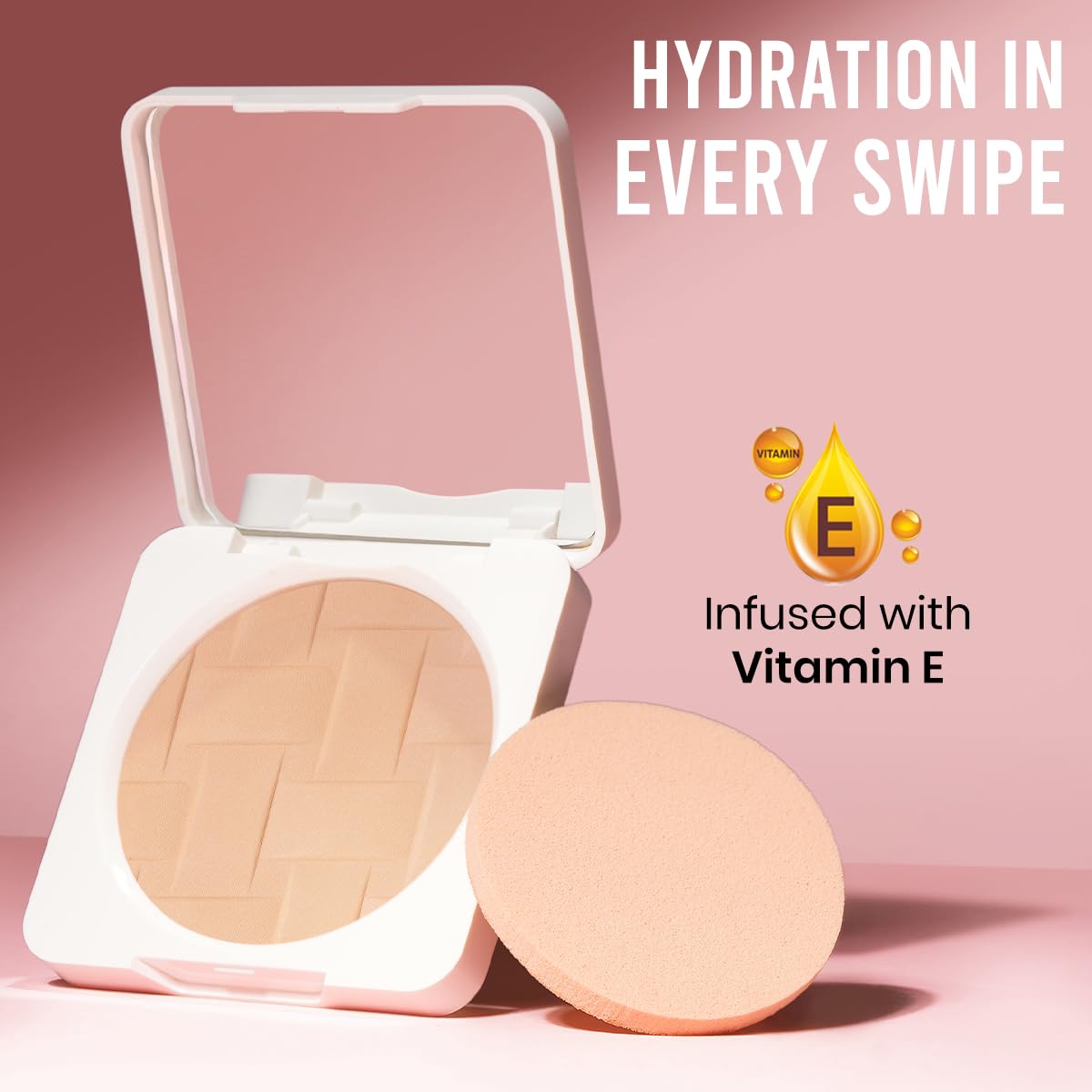 INSIGHT Moisture Lock Compact Foundation - Ivory Whisper (11g) | Matte Finish | Blocks Excess Oil | Weightless Formula for All Day Comfort | Infused with Vitamin E