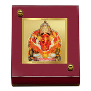 DIVINITI 24K Gold Plated Religious Car Dashboard Frame | Premium God Idol Frame for Car, Home Mandir & Office Table | Spiritual Gift, Decorative Showpiece | Siddhivinayak
