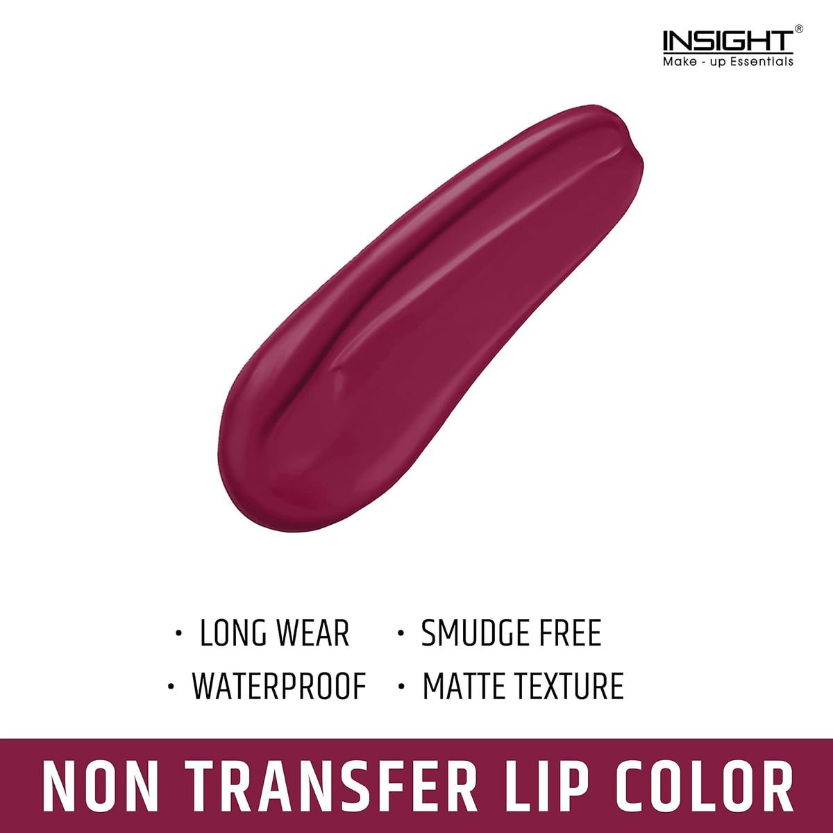 INSIGHT Cosmetics Liner Express Eye Pen, Black(Matte), 1.5g (Black) & Insight Non Transfer Lip Color, Matte Finish, 4ml (19 Dive)