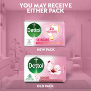 Dettol Skincare Moisturizing Beauty Bathing Soap Bar with Argan Oil (600gm) | Softer Skin, 125gm + 20% Extra Free, Pack of 4