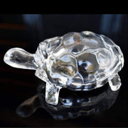 ASTRODIDI Crystal Glass Tortoise Kachua Turtle for Vaastu and Feng Shui (Standard, White)