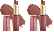 INSIGHT Pure Matte Lipstick - Double Tap| High Pigment, Long Lasting Smooth Matte Finish | Enriched with Vitamin E & Coconut Oil - 3.3 g (Pack of 2)