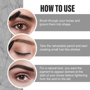 INSIGHT Smudge Free Eyebrow Pencil with Spoolie | Matte Finish | Long Lasting & Waterproof | For Indian Skin Tones | 0.5gm | Shade: Brown