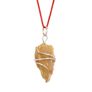 AstroDidi Yellow Aventurine Raw Rough Wire Wrapped Pendant
