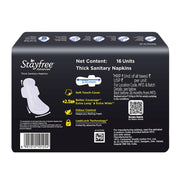 Stayfree Advanced XXXL Thin Sanitary Pads for Women | 16 Soft Cotton Pads for All Night Ultra Comfort | Absorbs 2x More with Wider Back | Prevent Rashes | Odour Control