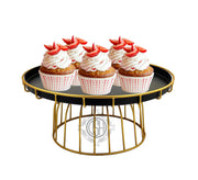 DSH Cake Stand for Cupcake Display Stand Multipurpose Round Dessert Stand for Birthday and Wedding Party (Black, Big)
