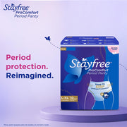 Stayfree ProComfort Period Panty for Women | Disposable Period Pants Pack of 10, L - XL | Air Soft Cover | 360° Leakage Protection for Heavy Flow | Snug Fit | Odour Control