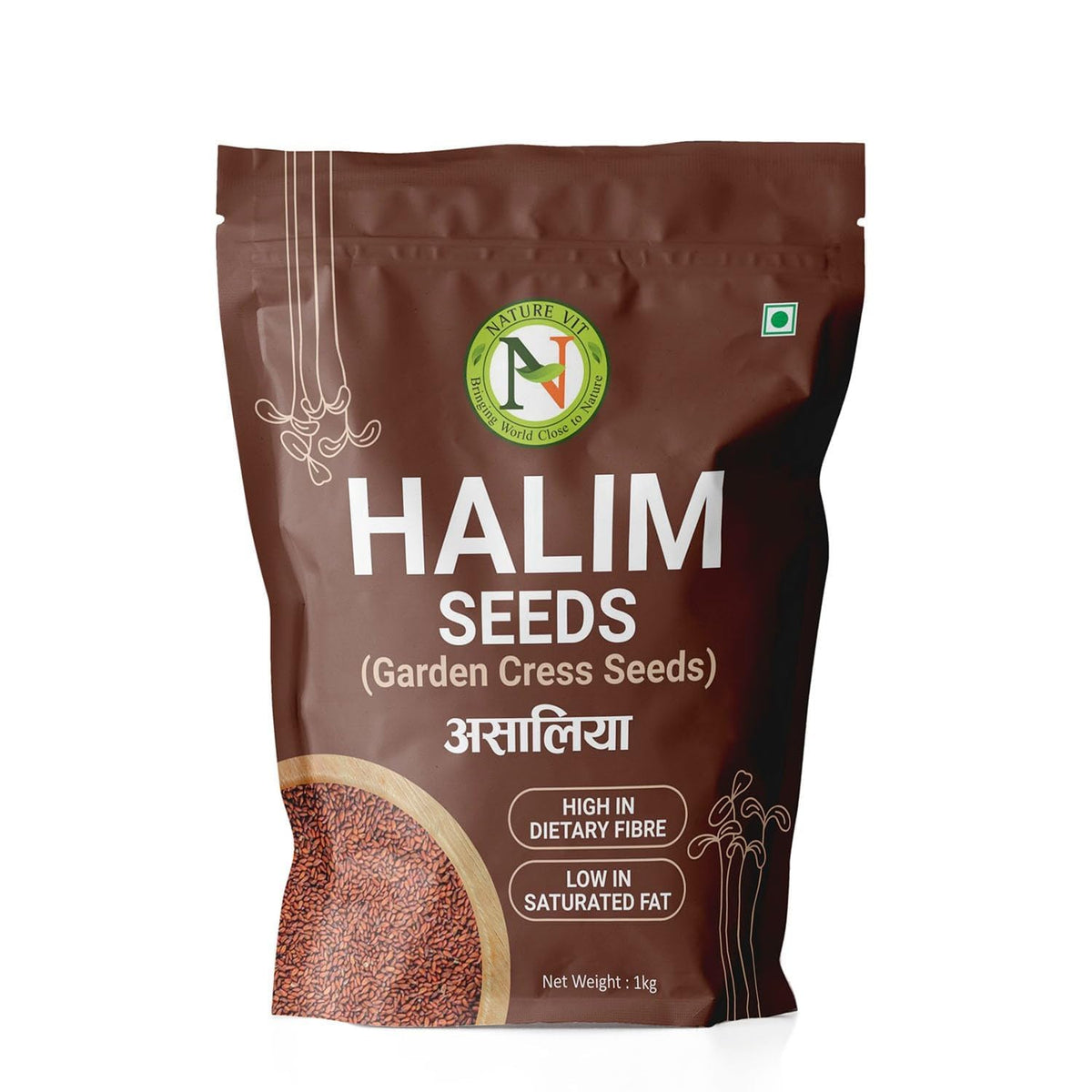 Nature Vit Halim Seeds 5 Kg | Aliv/Garden Cress Seeds | Rich In Iron, Fiber & Omega-3 | Natural Immunity Booster