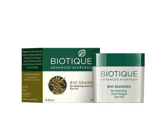 Biotique Bio Seaweed Revitalizing Anti Fatigue Eye Gel, 15g And Biotique Bio Papaya Revitalizing Tan Removal Scrub, 75g