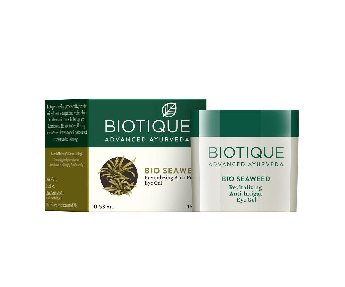 Biotique Bio Cucumber Pore Tightening Toner, 120ml And Biotique Bio Seaweed Revitalizing Anti Fatigue Eye Gel, Pack of 15g
