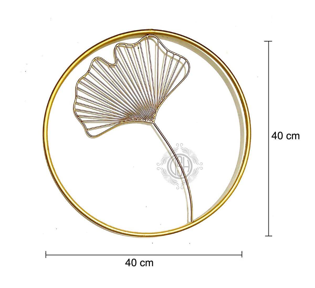 DSH CRAFTING YOUR CURIOSITY Metal Round Shaped Beautiful Leaf Wall Decor Wall Arts Perfect For Living Room Hotel Restaurant Bedroom Drawing Room (Design-1 (1 Leaf))