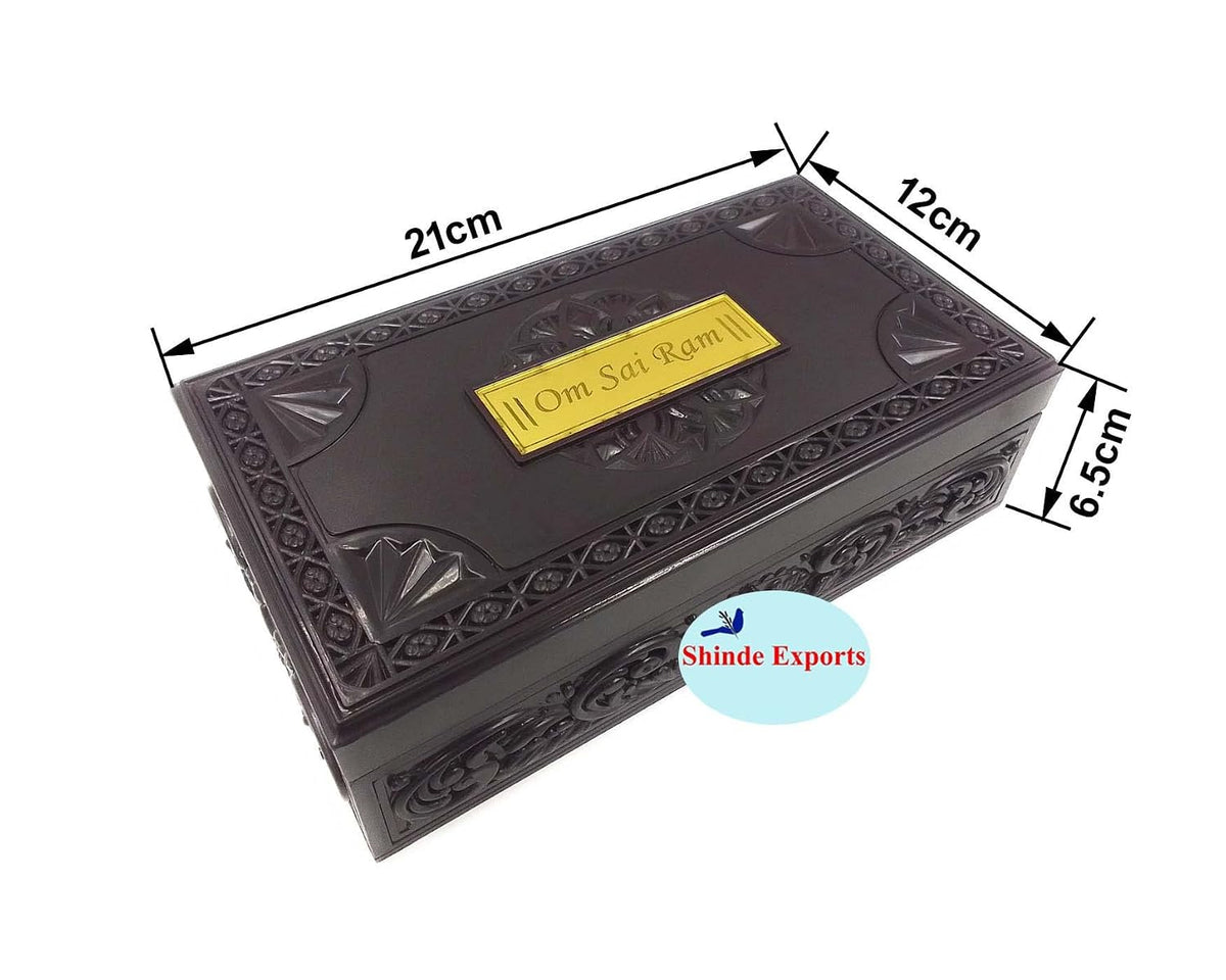 SHINDE EXPORTS Decorative Shirdi Sai Baba Photo Frame with Charan Paduka for God Pooja and Gift.