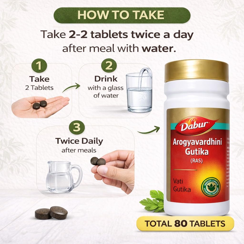 Dabur Arogyavardhini vati tablets | Ayurvedic Herbal Product | arogyavardhani gutika