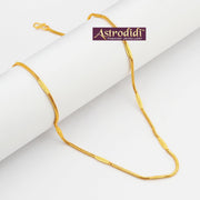 ASTRODIDI Gold Plated Chain | 24 Inch Stylish Light Weighted Golden Brass Neck Chain For Girls Women Men Boys (CHAIN-BALA-23)