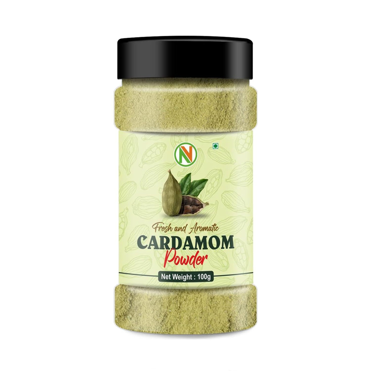 NatureVit Green Cardamom Powder 100 Gram | Premium Fine Elaichi Spice | Aromatic & Freshly Ground | Ideal for Sweets, Tea & Baking