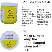 Camel Camlin Kokuyo Artist Acrylic Colour 500 ml Series 2 Lemon Yellow
