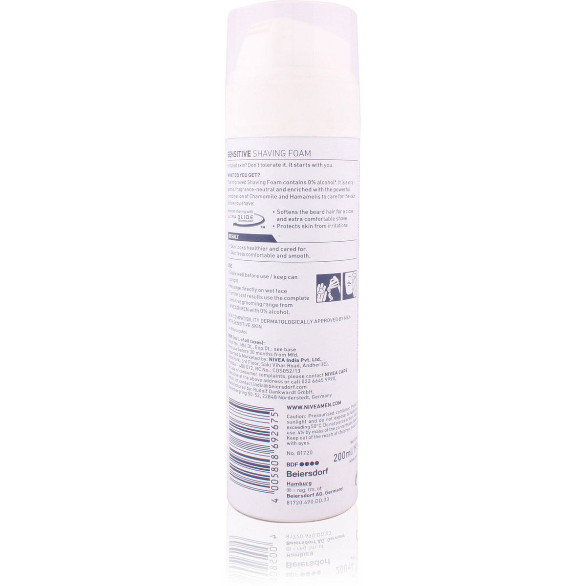 Nivea Men Shaving Foam - Sensitive, 200ml Bottle