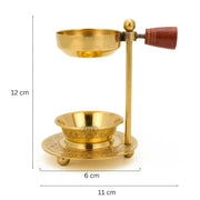 DSH Incense Holder Tea Light Candle or Charcoal Resin Heated for Home Decor Height Adjustable Sambrani Dhoop Holder for Home Fragrance & Spiritual