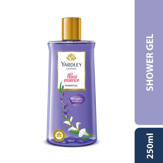Yardley London| Shower Gel| Floral Essence| With Natural Floral Oils Of Gardenia & Waterlily| No Parabens| No Silicones | 250ml