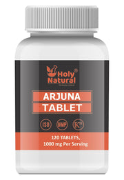 Holy Natural Arjuna Tablet – 120 tablet (500 mg/tab) | Ayurvedic Herbal Supplement | Supports Heart Health & Wellness