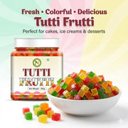 NatureVit Tutti Frutti, 300g | Sweet Fruit Cubes | Perfect for Cakes, Cookies, Ice-Creams, Bread & Indian Desserts