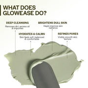 Suroskie Glowease 2-In-1 Cleanser & Mask 100 Ml | Aloe Vera & Kaolin Clay | Deep Cleansing Face Wash For Hydrated, Glowing & Brighten Skin | Korean Skincare Product For Sagging & Dullness Men & Women