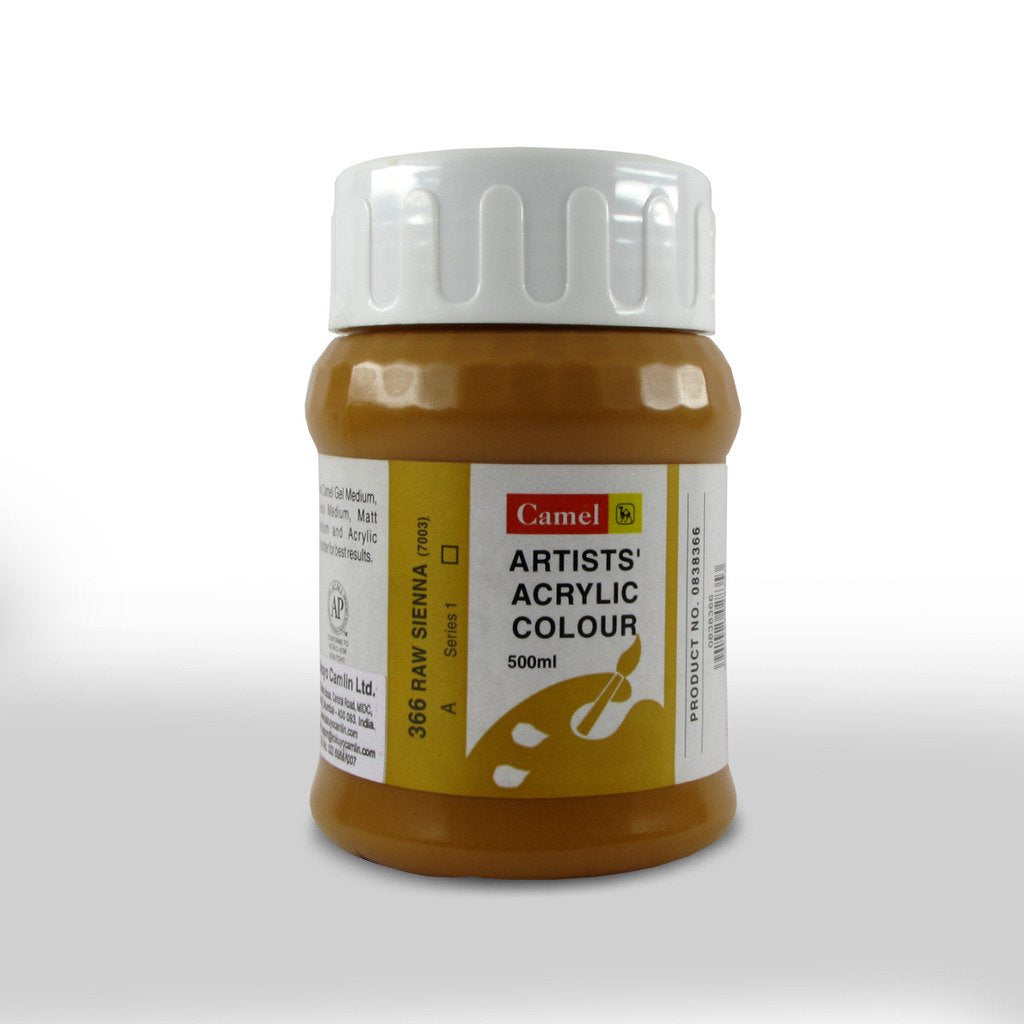 Camel Camlin Kokuyo Artist Acrylic Colour 500 ml Series 1 Raw Sienna